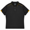 Hamilton Mens Polos Black Gold